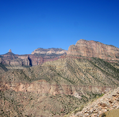 Canyon viewpoints reached with rented backpacking gear